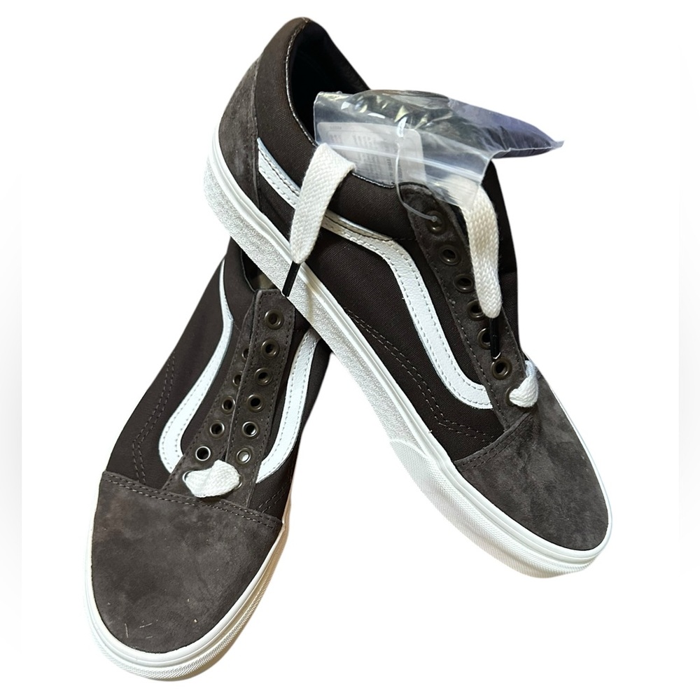 NIB NWT Vans OLD SKOOL OVERSIZED LACE Brown Suede Sneaker Shoe UNISEX M 8.5 W 10 - Picture 9 of 16
